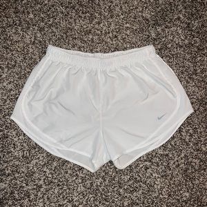 White Nike dri-fit running shorts size XL
